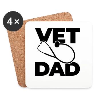 Veterinarian Father - Coasters (set of 4) - white - Front