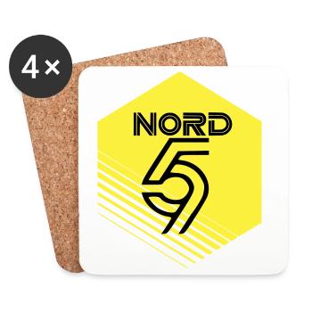 Norden - Untersetzer (4er-Set) - Weiß - Vorne