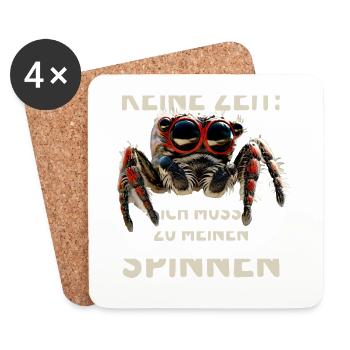 Spinne Vogelspinne Tarantel Muss Zu Meinen Spinnen - Untersetzer (4er-Set) - Weiß - Vorne