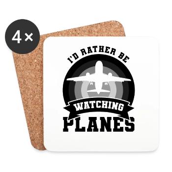 Witziges Flugzeug Zitat - Untersetzer (4er-Set) - Weiß - Vorne