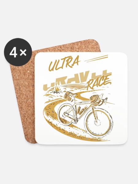 Ultra Travel Race Bicycle Gravel Bike - Glasbrikker (sæt med 4 stk.) - hvid