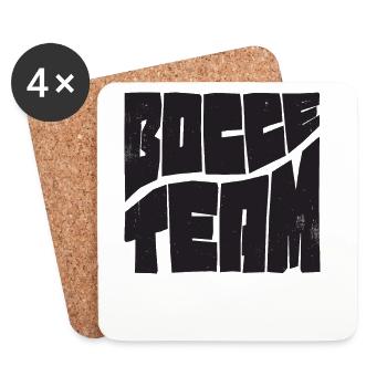 Bocce Ball Team Outfit mit Jack Bocci Game Bocce - Untersetzer (4er-Set) - Weiß - Vorne