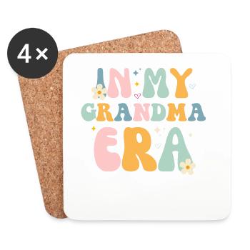 In meiner Oma-Ära - Grooviger Muttertag - Untersetzer (4er-Set) - Weiß - Vorne