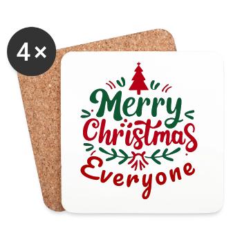 Christmas Christmas Christmas Christmas Christmas  - Coasters (set of 4) - white - Front