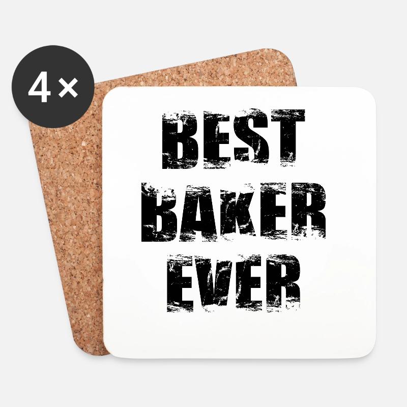 Bäcker - Untersetzer (4er-Set) - Weiß