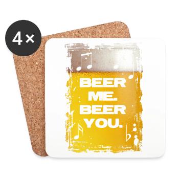 Beer Me. Beer You. - Coasters (set of 4) - white - Front