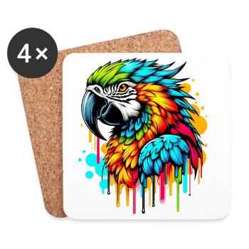 Parrot - Coasters (set of 4) - white - Front