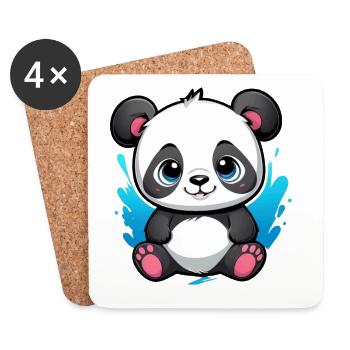 Panda Bear - Coasters (set of 4) - white - Front