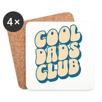 Cool Dads Club Papa Vater Vatertag - Untersetzer (4er-Set) - Weiß - Vorne