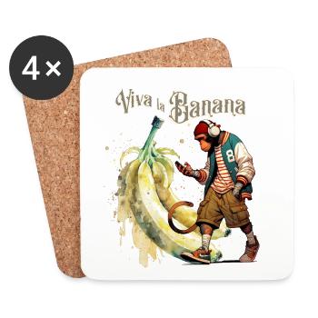 Viva la Banana StreetVibe - Coasters (set of 4) - white - Front
