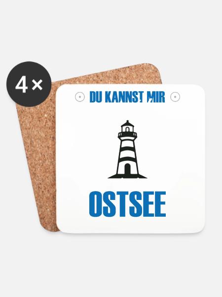 Ostsee - Untersetzer (4er-Set) - Weiß