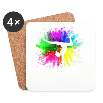 Gymnast Gymnastics Gymnastics Club Gymnastics Gymnastics - Coasters (set of 4) - white - Front