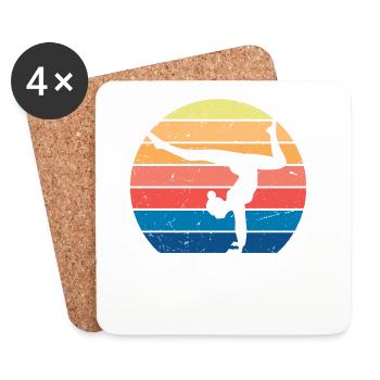 Gymnast Gymnastics Gymnastics Club Gymnastics Gymnastics - Coasters (set of 4) - white - Front