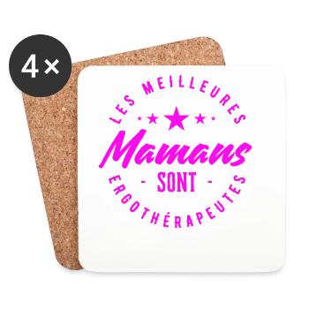 The best moms are occupational therapists - Coasters (set of 4) - white - Front