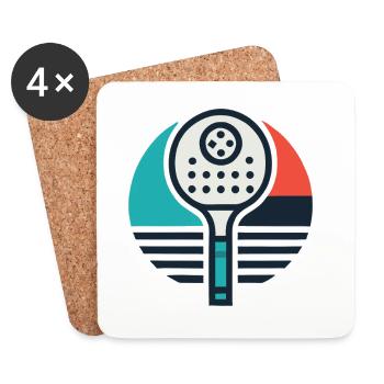 Pickleball Emblem - Coasters (set of 4) - white - Front