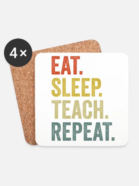 teacher statement - Coasters (set of 4) - white