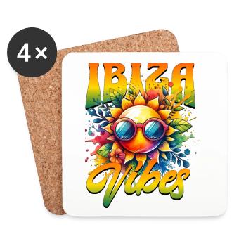 Ibiza Vibes  - Untersetzer (4er-Set) - Weiß - Vorne