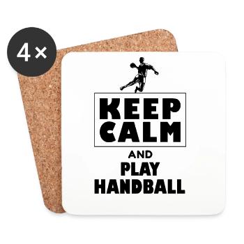 Handball Joueur Handball Ball, Handball Handball - Dessous de verre (lot de 4) - blanc - Devant