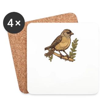 Éleveur d’oiseaux Ornithologue Ornithologue Ornithologue - Dessous de verre (lot de 4) - blanc - Devant