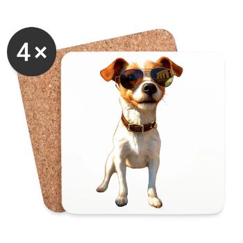 Jack Russell Terrier Dog Lover Jack Russell's - Coasters (set of 4) - white - Front