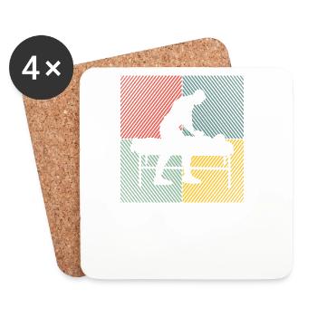 Kinésithérapeute Chiropracteur Physio-masseur - Dessous de verre (lot de 4) - blanc - Devant
