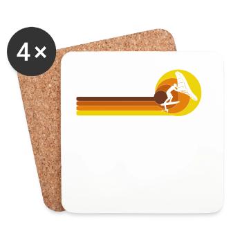 Wingfoil Surfer Wingfoiling Hydrofoil Kitefoil - Coasters (set of 4) - white - Front