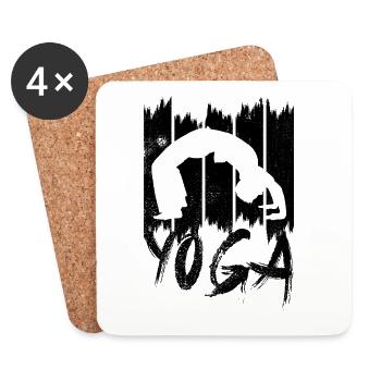 Yoga - Dessous de verre (lot de 4) - blanc - Devant