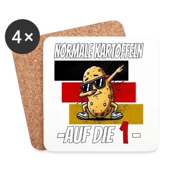 Normale Kartoffeln Auf Die 1 Funny Potato Dab - Untersetzer (4er-Set) - Weiß - Vorne