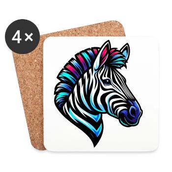 Zebra - Coasters (set of 4) - white - Front