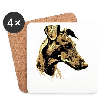 Greyhound Dog Lover Hunting Dog Love Greyhound - Coasters (set of 4) - white - Front