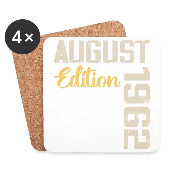 Anniversaire Août 1962 - Edition Limitée Août 1962 - Dessous de verre (lot de 4) - blanc - Devant