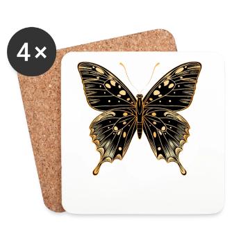 Schmetterling Flügel Bunt Butterfly Schmetterlinge - Untersetzer (4er-Set) - Weiß - Vorne