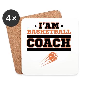 Basketball coach - Coasters (set of 4) - white - Front