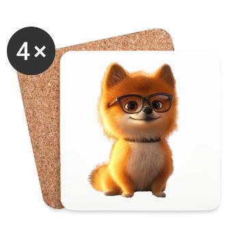 Pomeranian Pomeranian Pom Sweet German Spitz - Coasters (set of 4) - white - Front