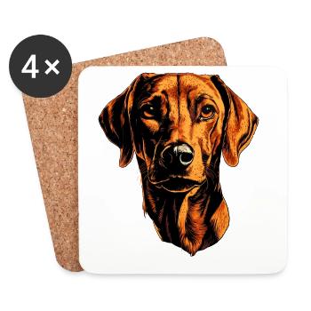 Rhodesian Ridgeback Hunting Dog Dogs Pride Ridgeback - Coasters (set of 4) - white - Front