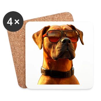 Rhodesian Ridgeback Hunting Dog Dogs Pride Ridgeback - Coasters (set of 4) - white - Front