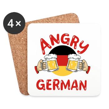 Deutschland Bierliebhaber - Untersetzer (4er-Set) - Weiß - Vorne
