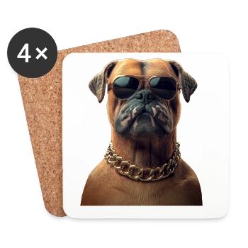Boxer allemand Chien Boxer Club allemand Boxer Club allemand - Dessous de verre (lot de 4) - blanc - Devant