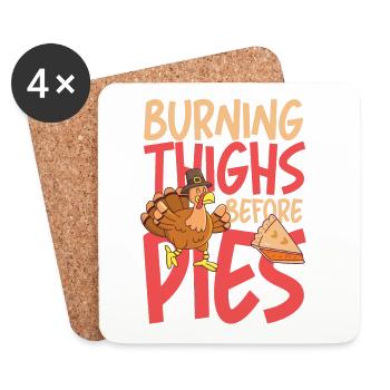 Burning thighs before pies - Untersetzer (4er-Set) - Weiß - Vorne