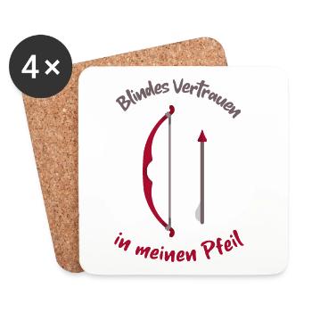 Bogenschießen Enthusiasten - Untersetzer (4er-Set) - Weiß - Vorne