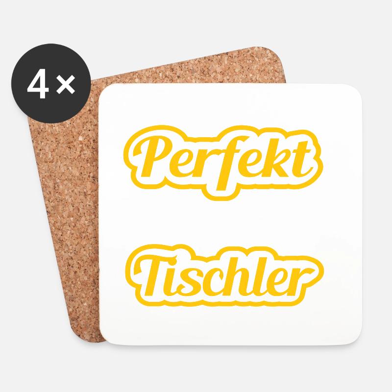 Ich bin nicht perfekt - als als Tischler nah dran - Untersetzer (4er-Set) - Weiß