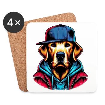 Dog - Coasters (set of 4) - white - Front