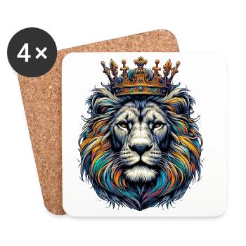 Lion - Coasters (set of 4) - white - Front