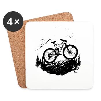 Cyclist - Coasters (set of 4) - white - Front