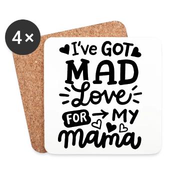 Mama Mami Muttertag - Untersetzer (4er-Set) - Weiß - Vorne