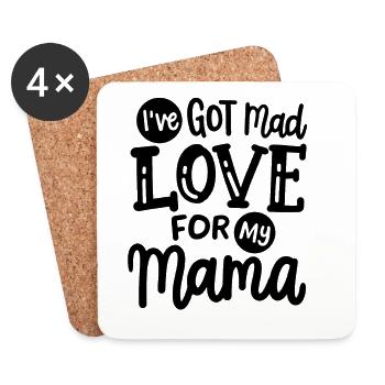 Mama Mutter Muttertag - Untersetzer (4er-Set) - Weiß - Vorne