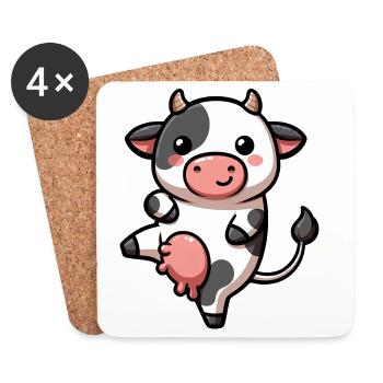 Cow - Coasters (set of 4) - white - Front