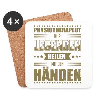 Physiotherapeut Geschenkideen - Untersetzer (4er-Set) - Weiß - Vorne