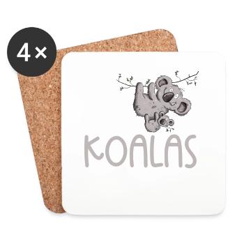 I Really Like Koalas Koala Bear Koala Baby - Coasters (set of 4) - white - Front