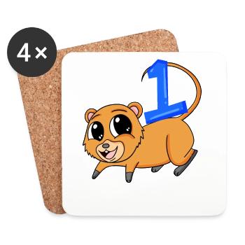 Numéro 1 Numéro Un - Motif Quokka - Dessous de verre (lot de 4) - blanc - Devant